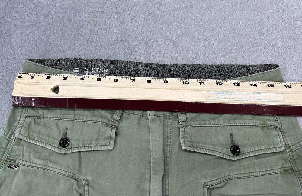 G-STAR RAW Pants Womens 26 Green Cargo Tapered Ankle Zip Cuffed Pockets y2K - Picture 8 of 12
